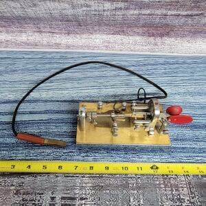 Vibroplex Telegraph Key Original Standard  with plug w/instructions UNTESTED